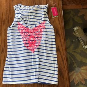 Lily Pulitzer Crayon Tank Beckon Blue ShoreStripe